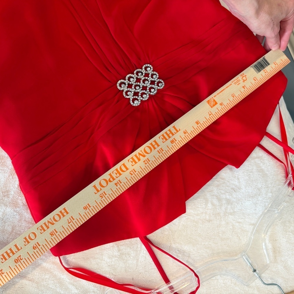Aspeed Red Gown with crystal Embellishment - Picture 6 of 8